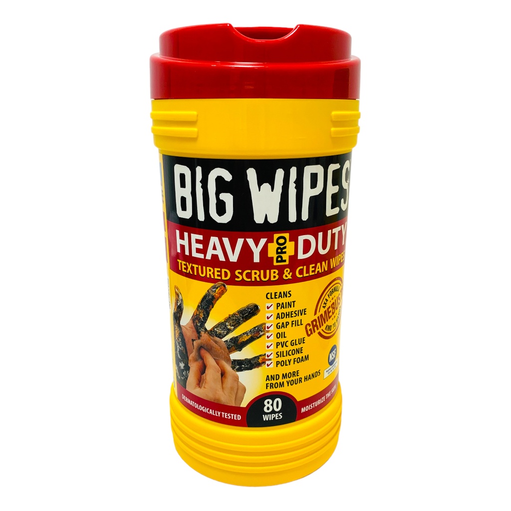 TOALLAS LIMPIADORAS TRABAJO PESADO PARA MANOS 80 PZS BIG WIPES