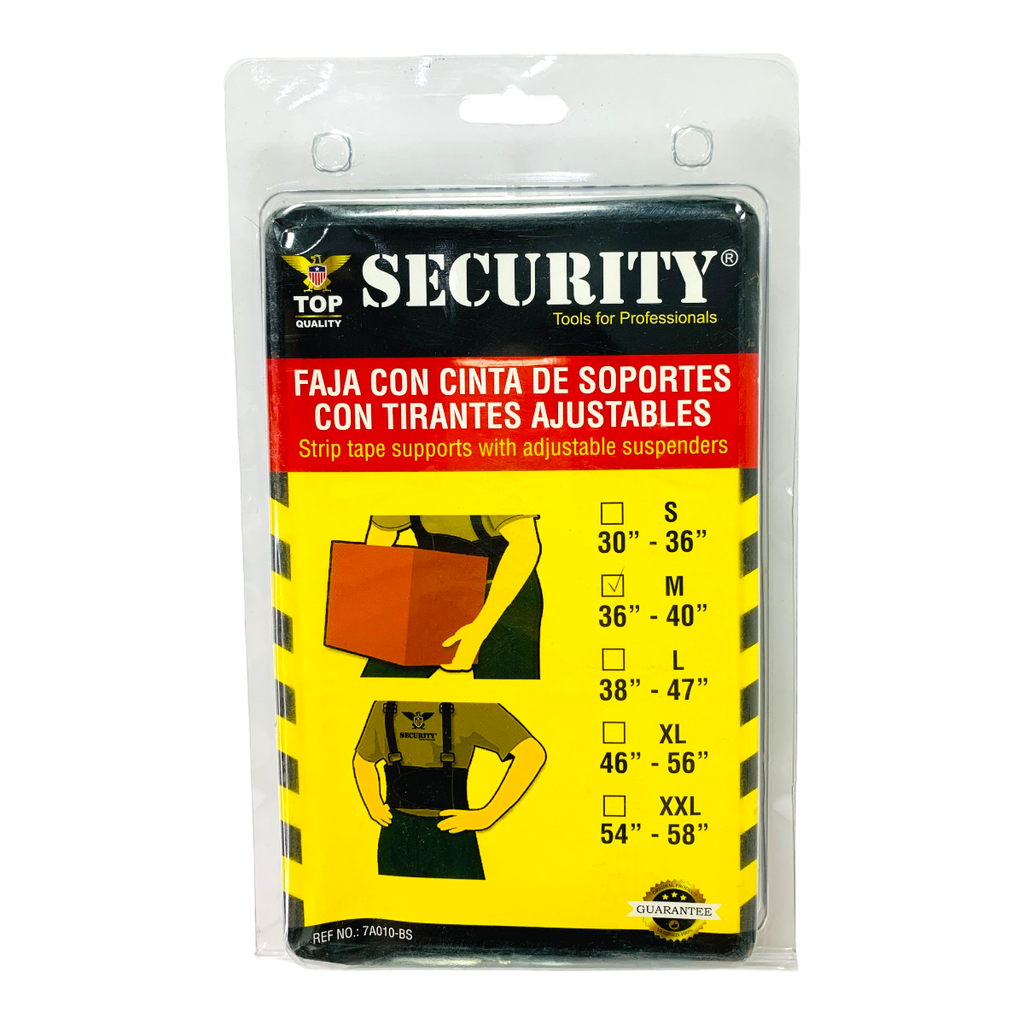 FAJA CON CINTA DE SOPORTE SECURITY