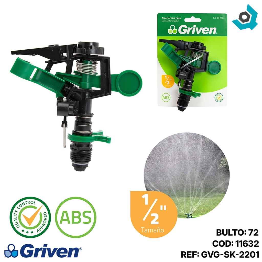 ASPERSOR PARA RIEGO 1/2" GRIVEN