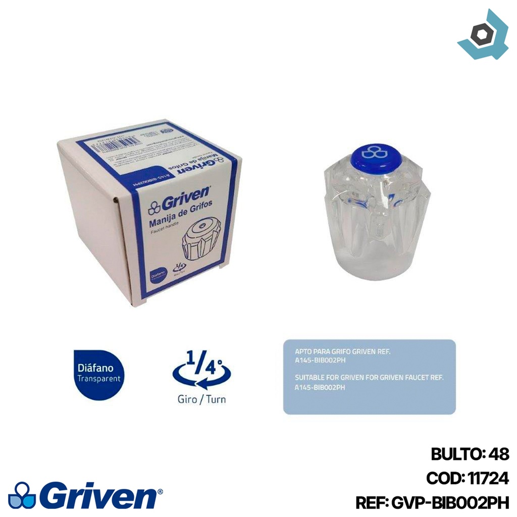 MANIJA DE REPUESTO PARA GRIFERIAS A145-BIB002PH GRIVEN