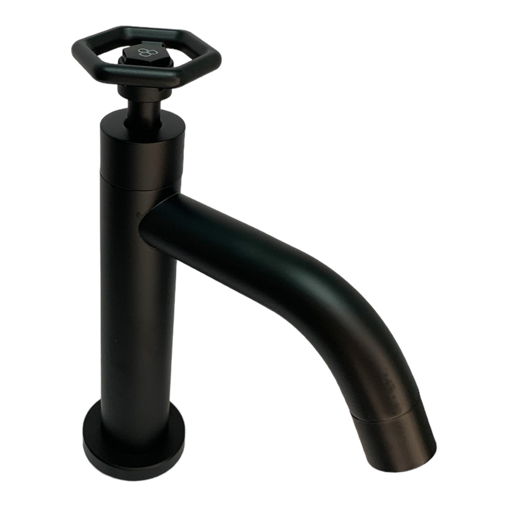 GRIFERIA PARA LAVAMANOS NEGRO MATE ACERO INOXIDABLE GRIVEN