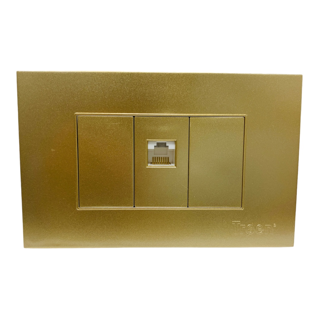 TOMA PARA CABLE DE RED RJ45 DORADO TROEN