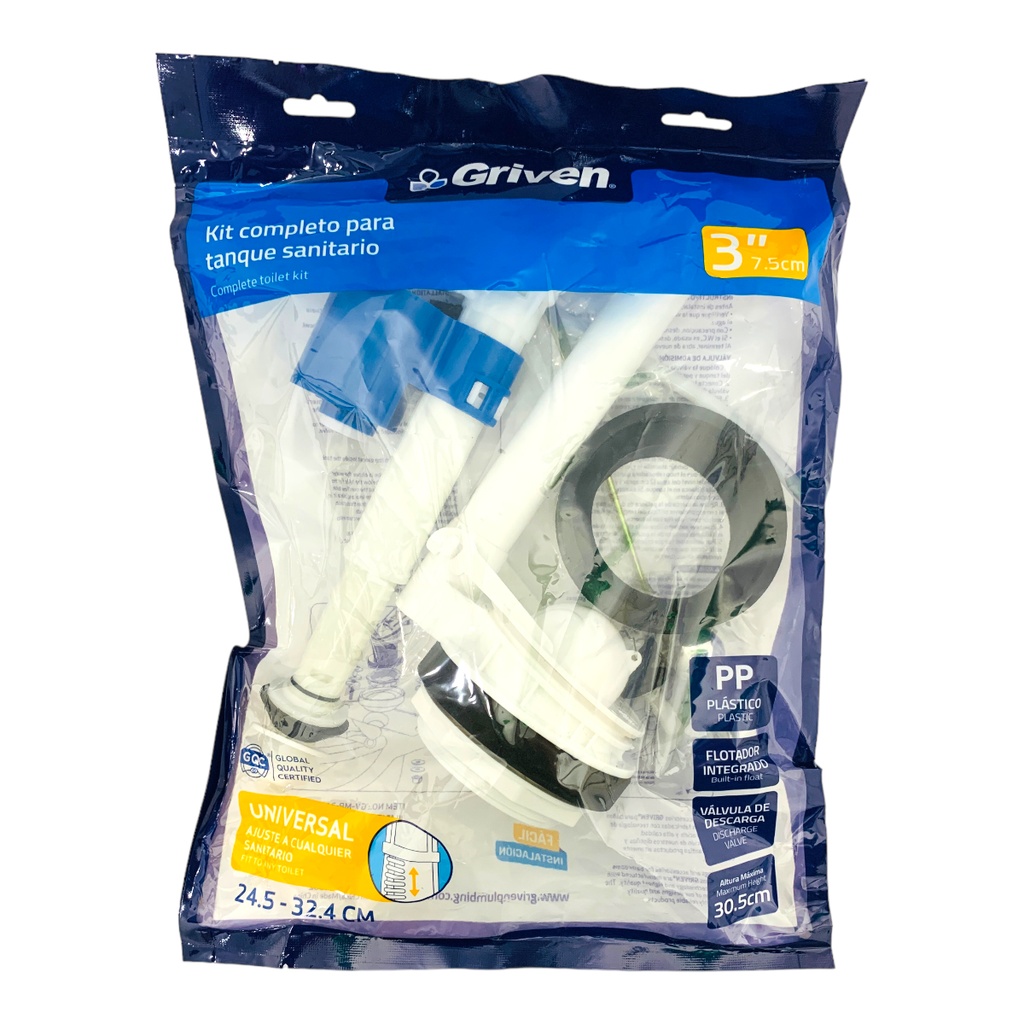 HERRAJE PARA W.C UNIVERSAL 3" GRIVEN