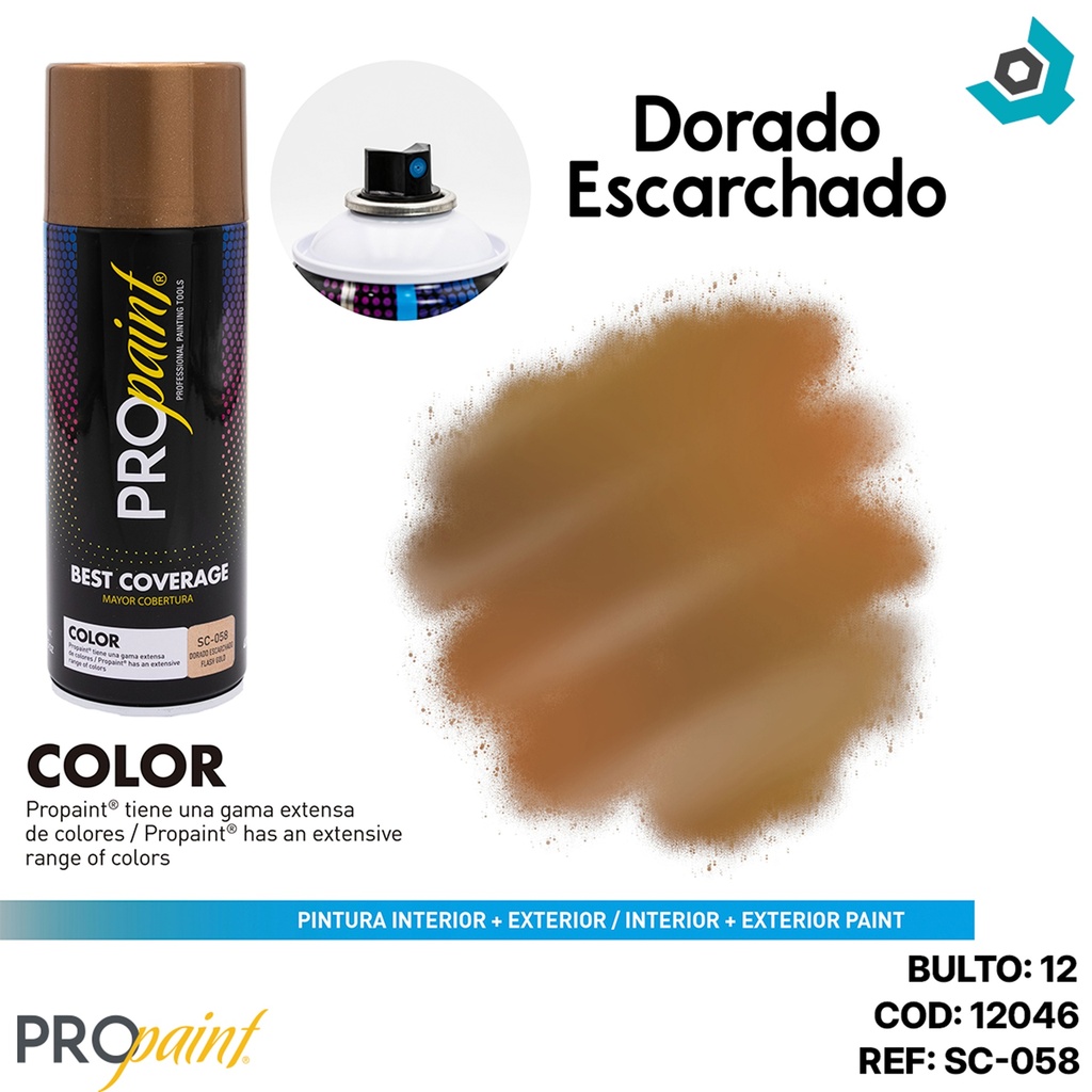 PINTURA EN SPRAY DORADO ESCARCHADO PRO PAINT