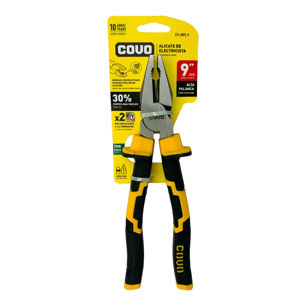 ALICATE PROFESIONAL 9" PARA ELECTRICISTA COVO