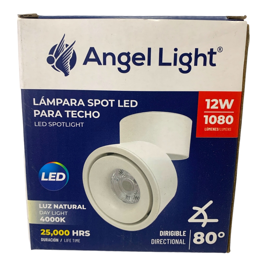 LAMPARA SPOT LED PARA TECHO 12W 4000K ANGEL LIGHT