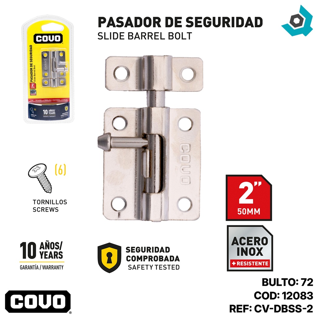 PASADOR DE SEGURIDAD 2" COVO