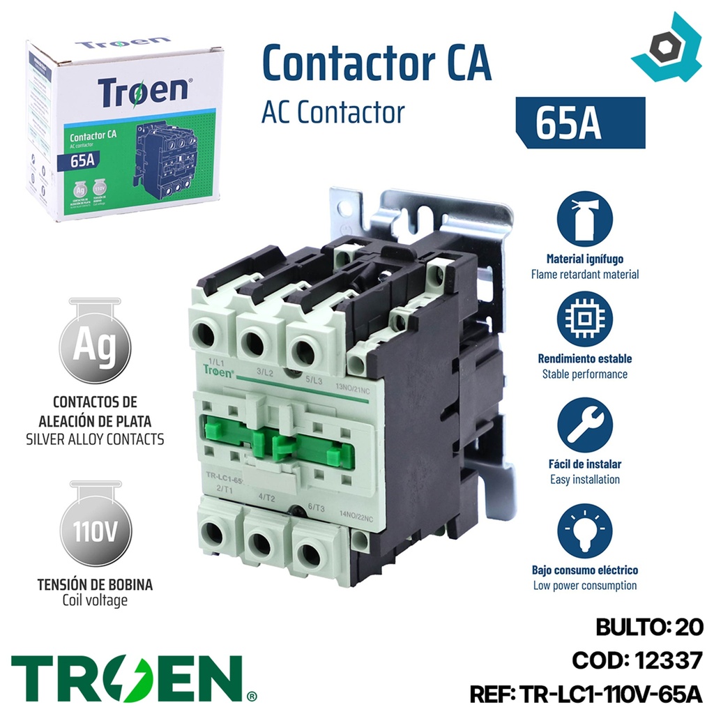 CONTACTOR CA 65A 110V TROEN