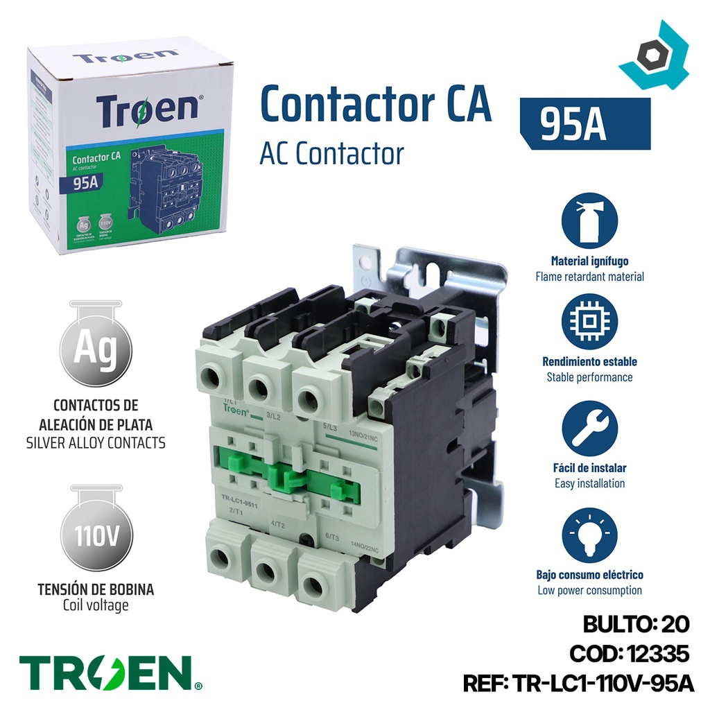 CONTACTOR CA 95A 110V TROEN