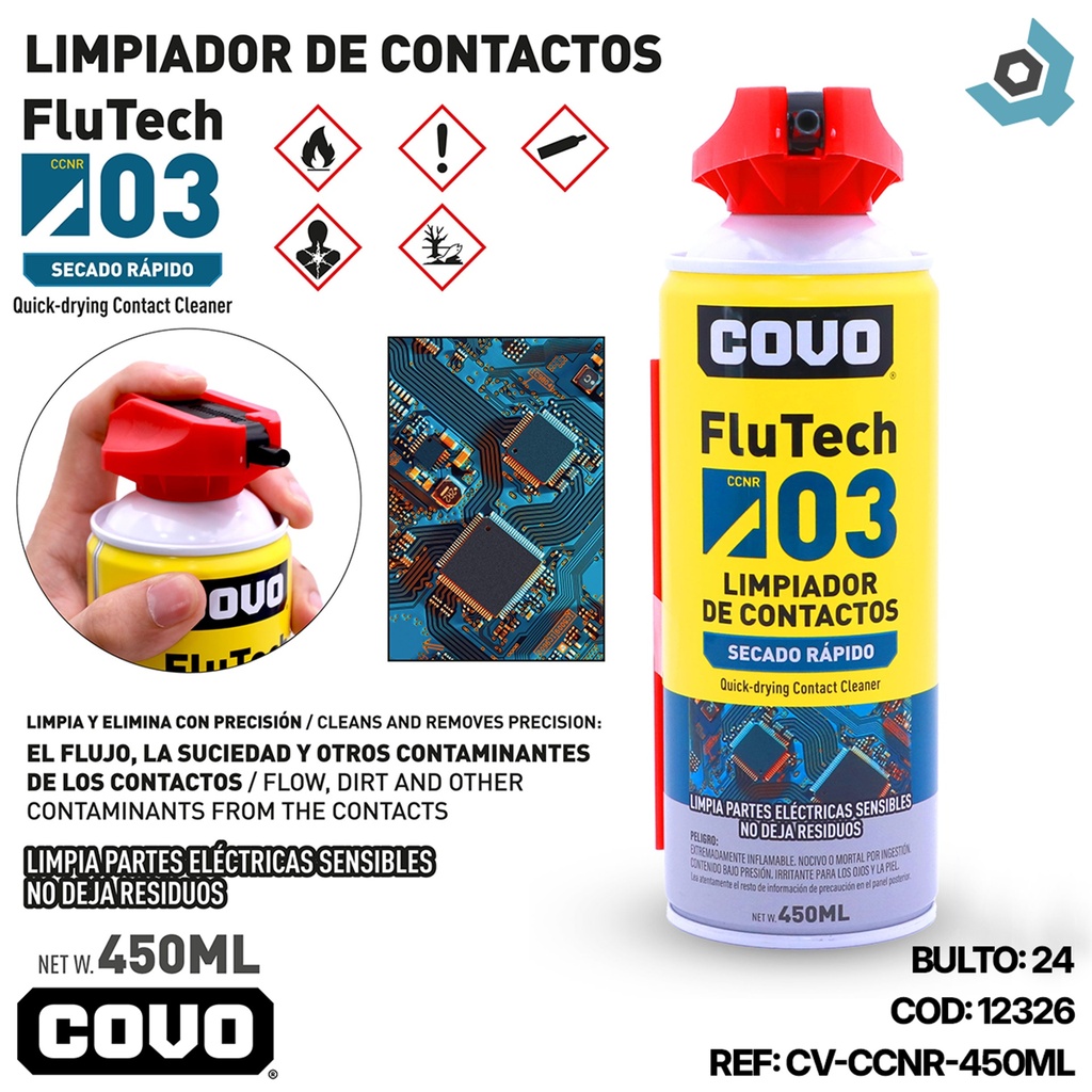 LIMPIADOR DE CONTACTOS 450ML COVO