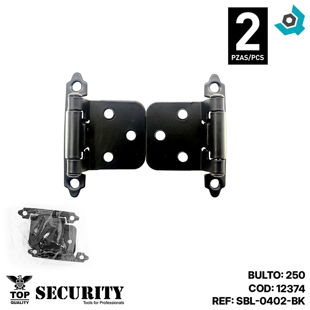 BISAGRA PARA GABINETE NEGRO SECURITY