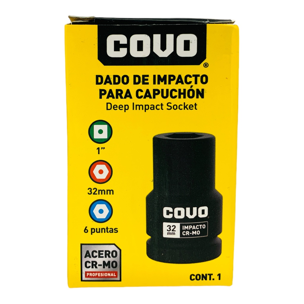 DADO DE IMPACTO 32MM X 1” COVO