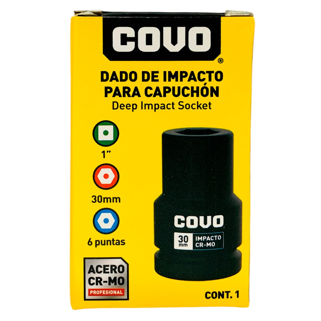 DADO DE IMPACTO 30MM X 1” COVO