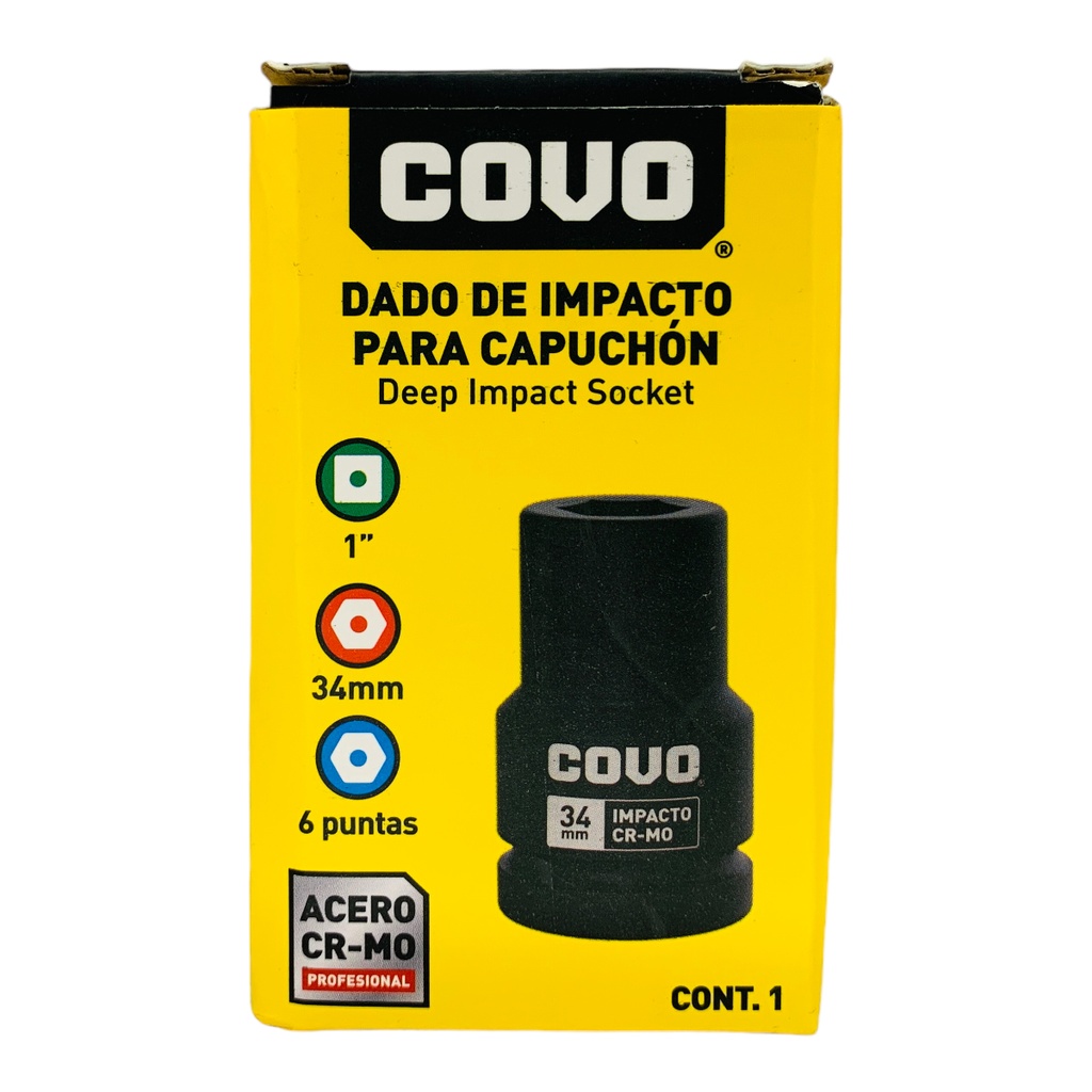 DADO DE IMPACTO 34MM X 1” COVO
