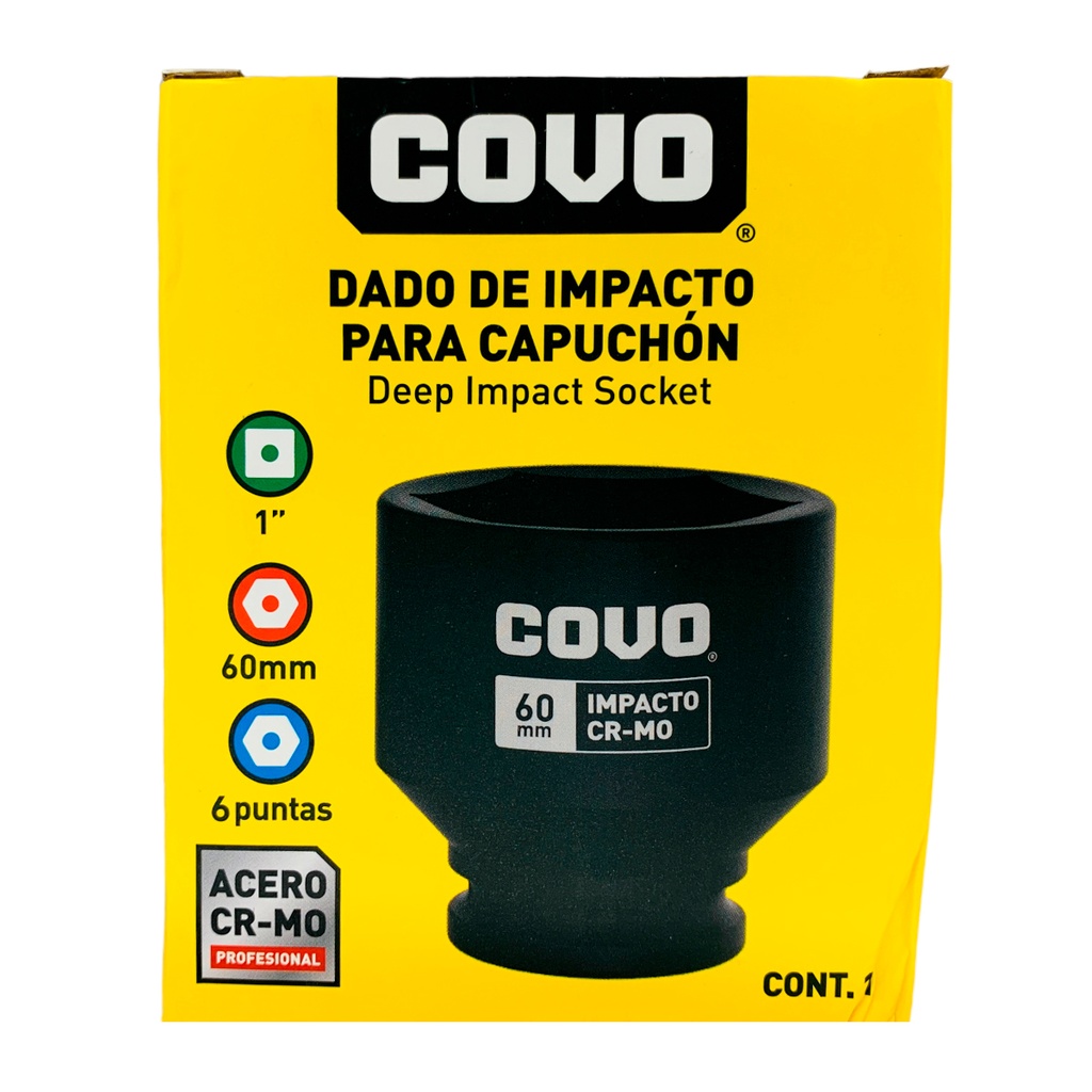 DADO DE IMPACTO 60MM X 1” COVO