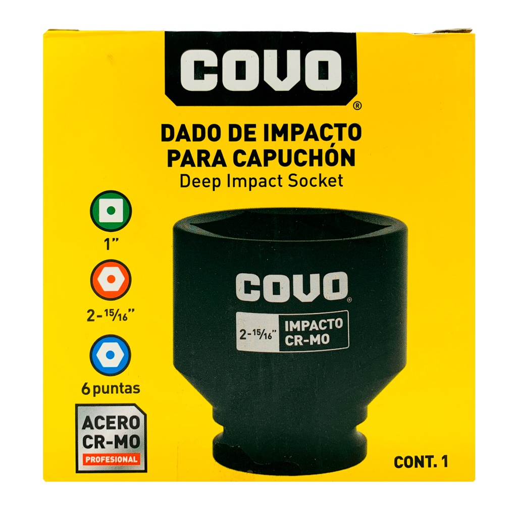 DADO DE IMPACTO 2-15/16" X 1” COVO