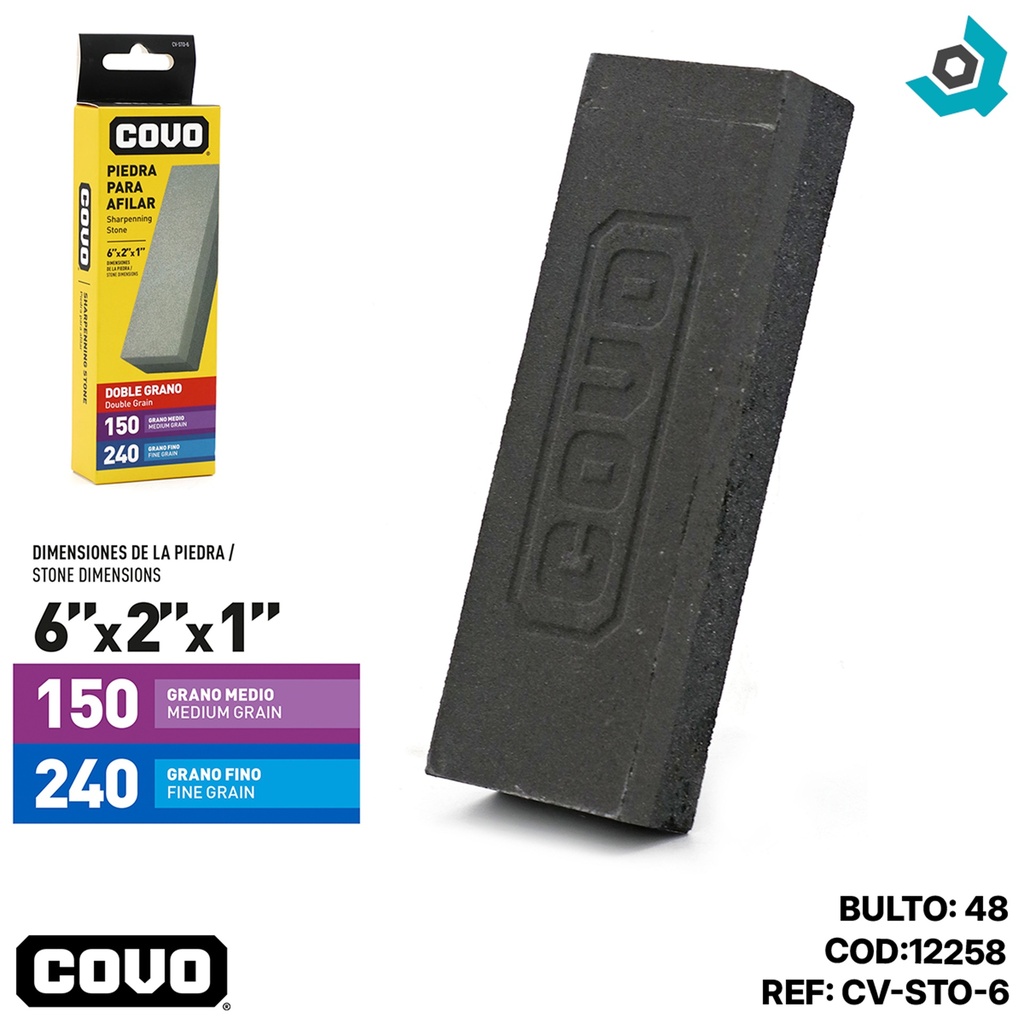 PIEDRA PARA AFILAR DOBLE GRANO COVO