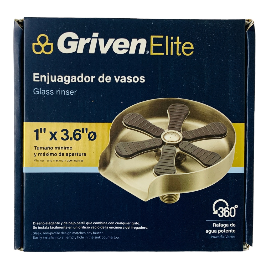 ENJUAGADOR DE VASOS A PRESION 1/2" GRIVEN ELITE