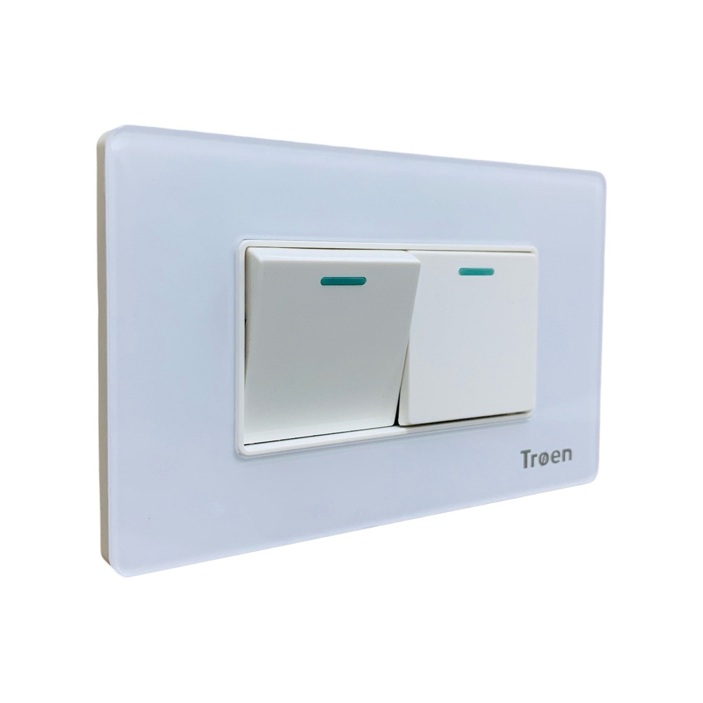 APAGADOR DOBLE DE ACRILICO BLANCO TROEN