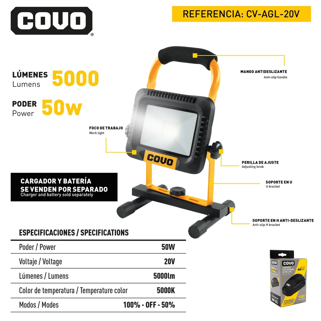 REFLECTOR LED INALAMBRICO COVO