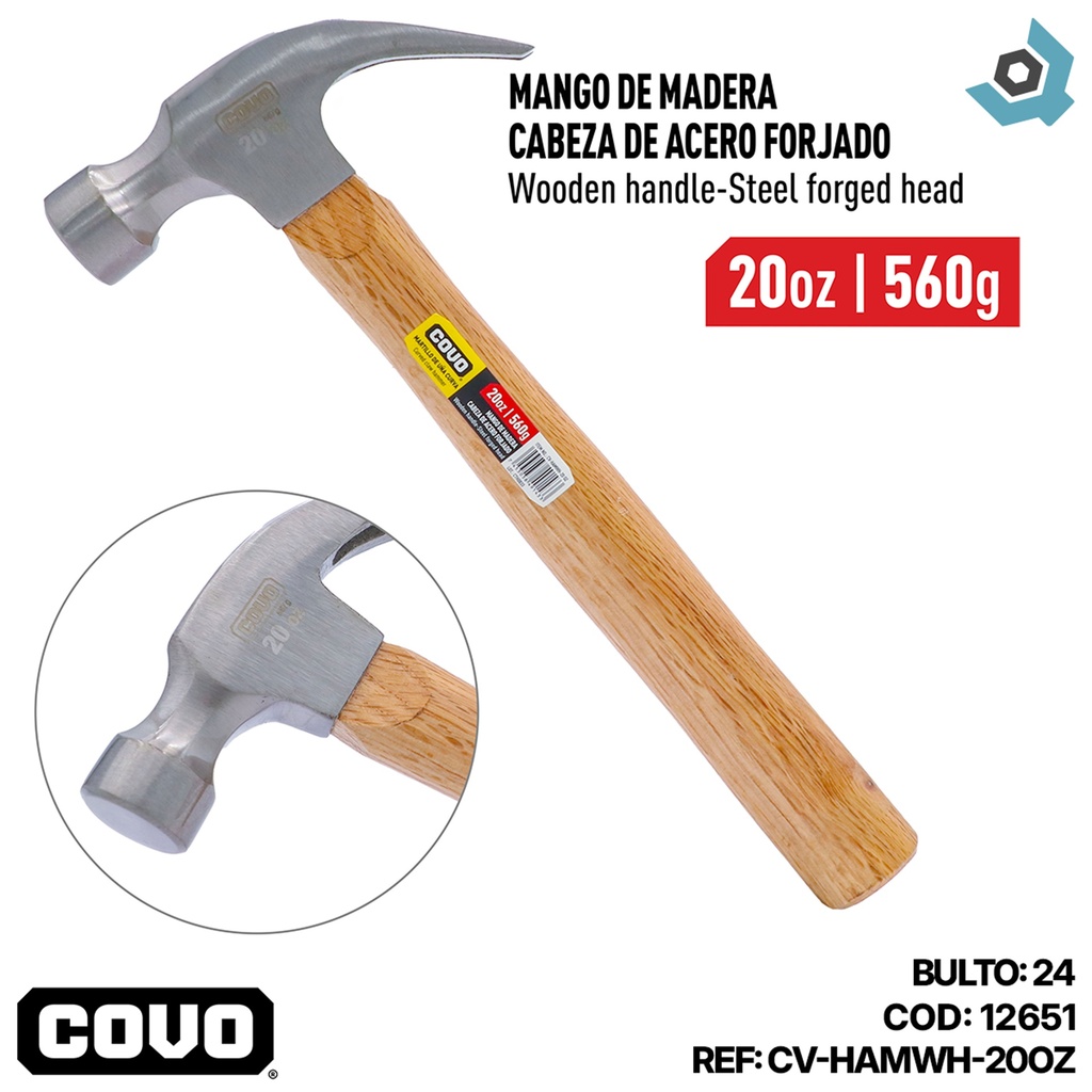 MARTILLO 20OZ COVO