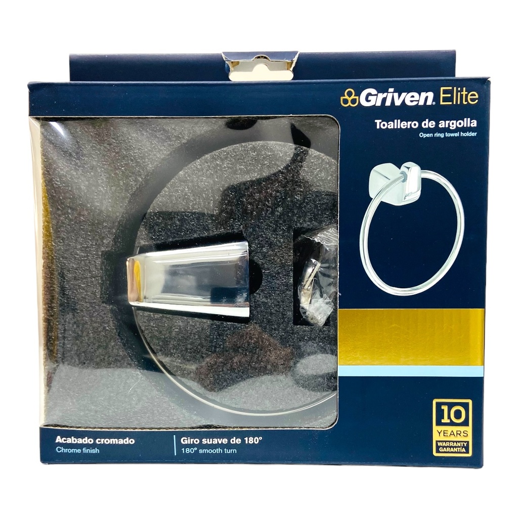 TOALLERO DE ARGOLLA CROMADO GRIVEN ELITE