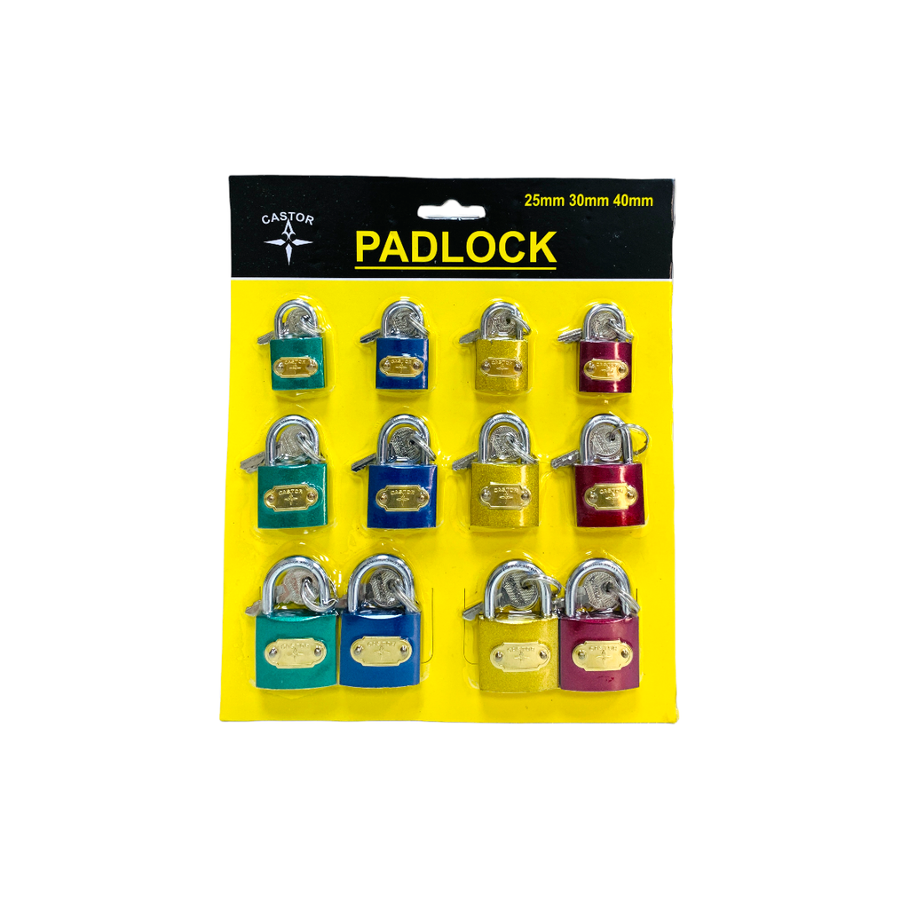 SET DE CANDADOS 25MM 30MM 40MM CASTOR