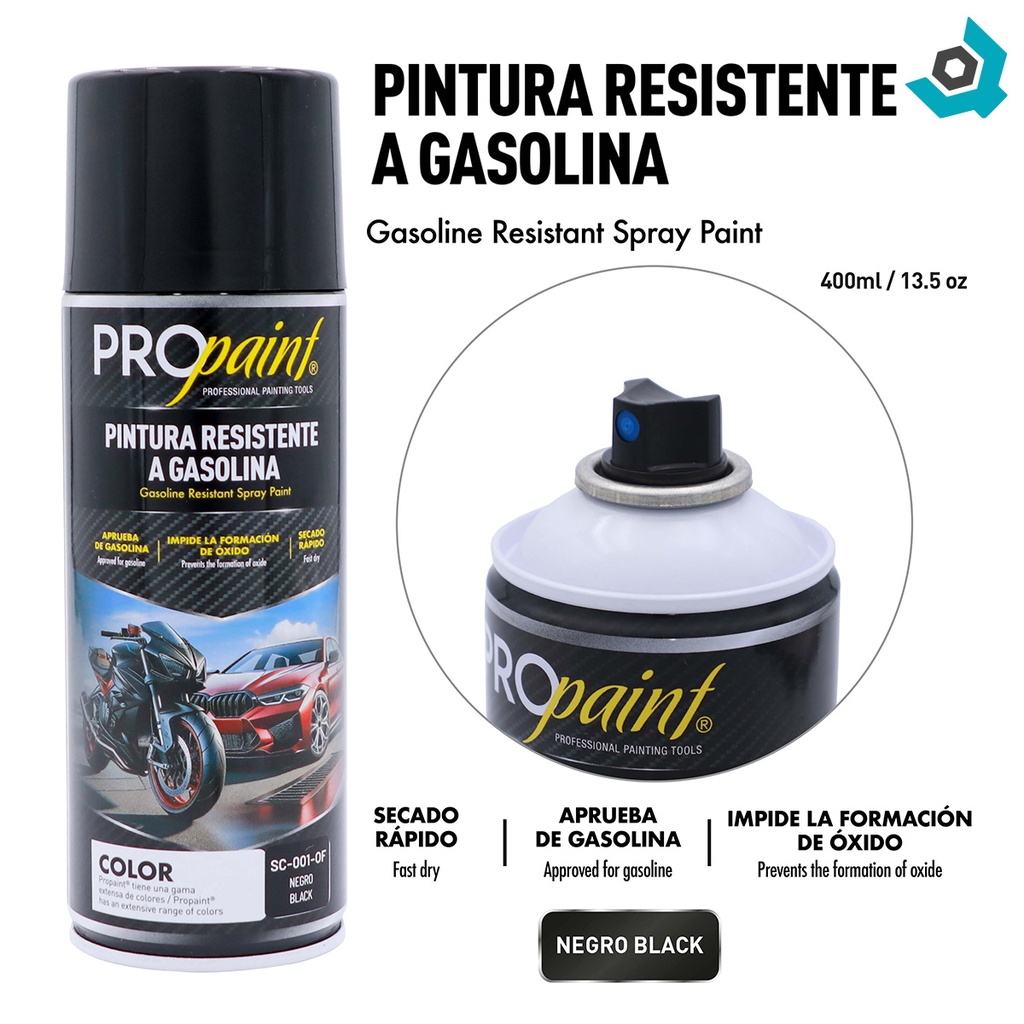 PINTURA EN SPRAY R.A.G NEGRO BRILLANTE PRO PAINT