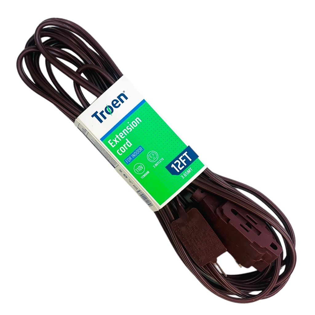 EXTENSION ELECTRICA 3.65M 3 TOMAS MARRON TROEN