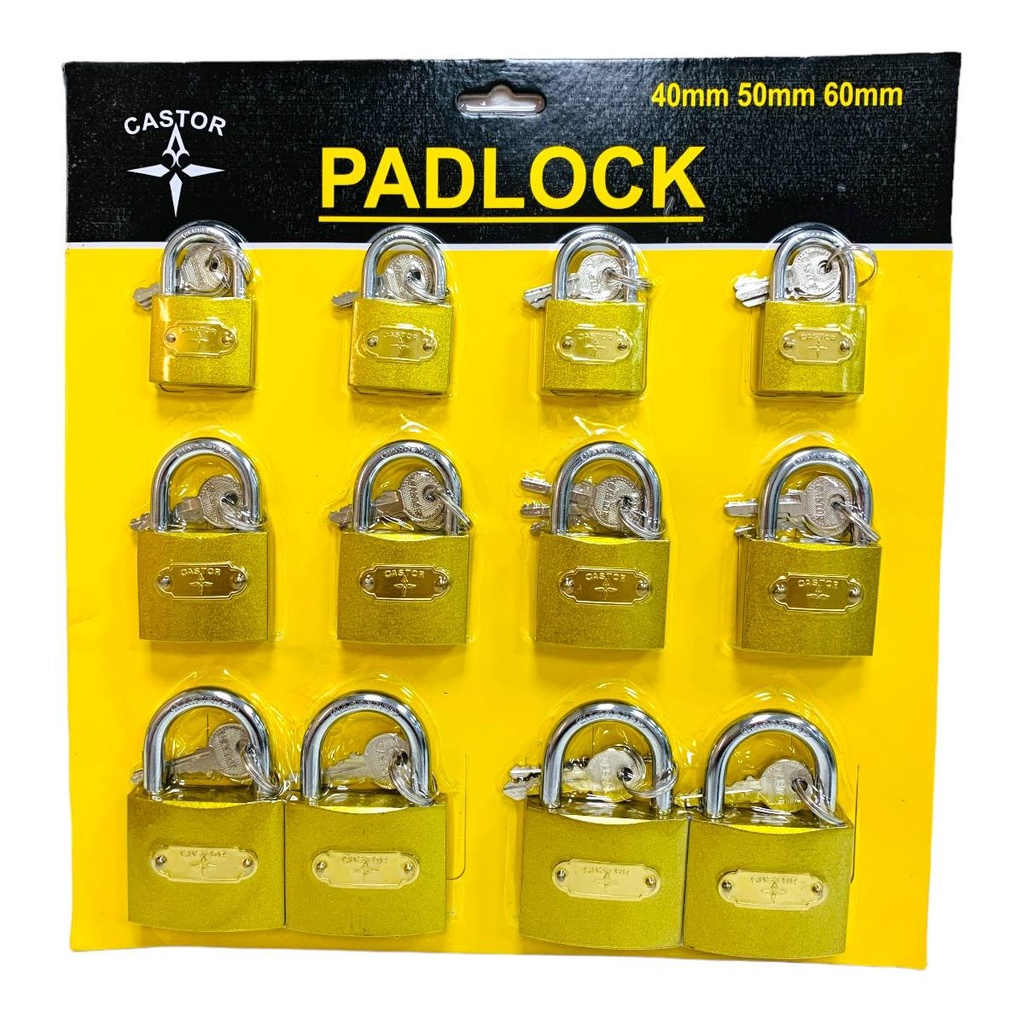 SET DE CANDADOS 40MM 50MM 60MM CASTOR