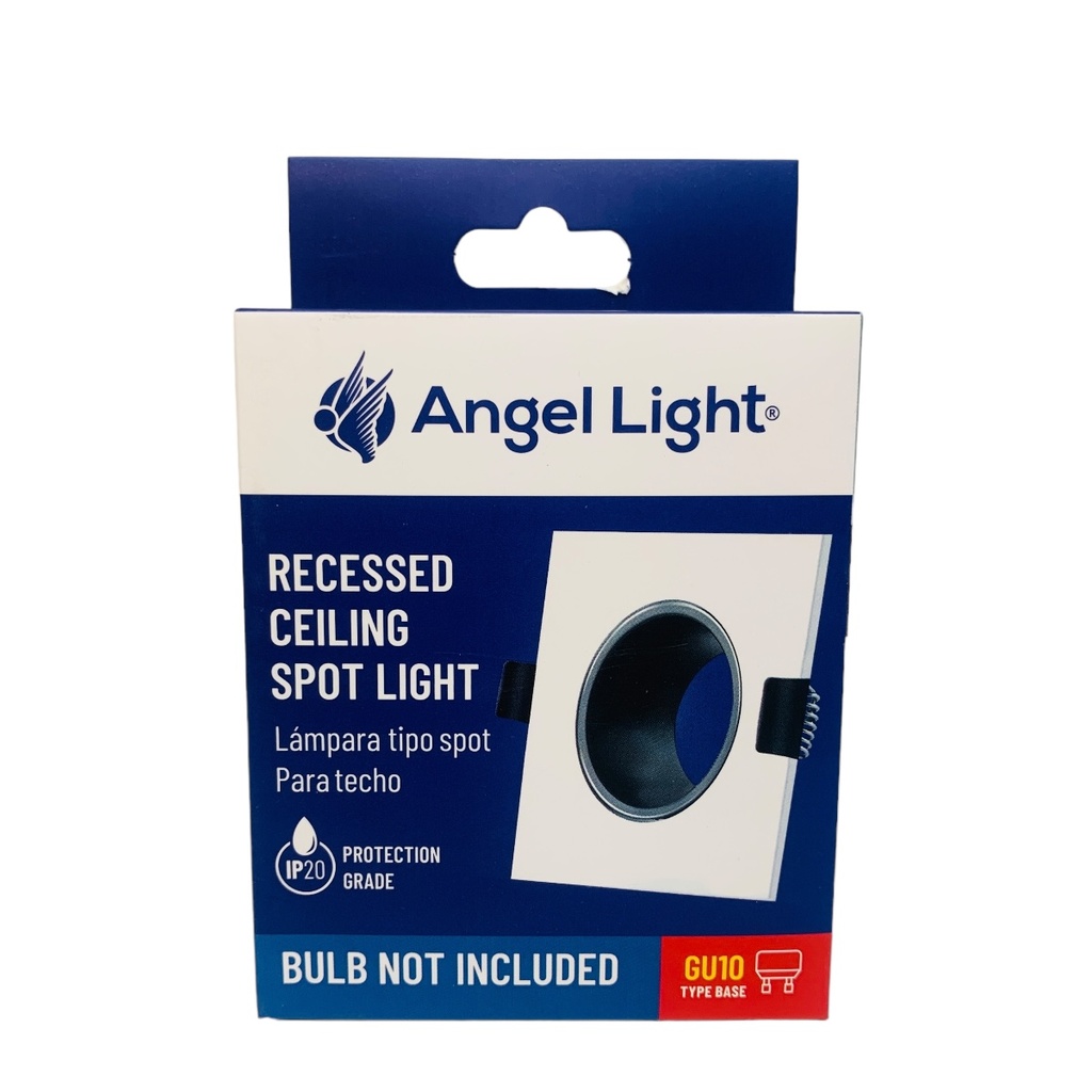 BASE DE LAMPARA TIPO SPOT CUADRADA EMPOTRAR GU10 ANGEL LIGHT