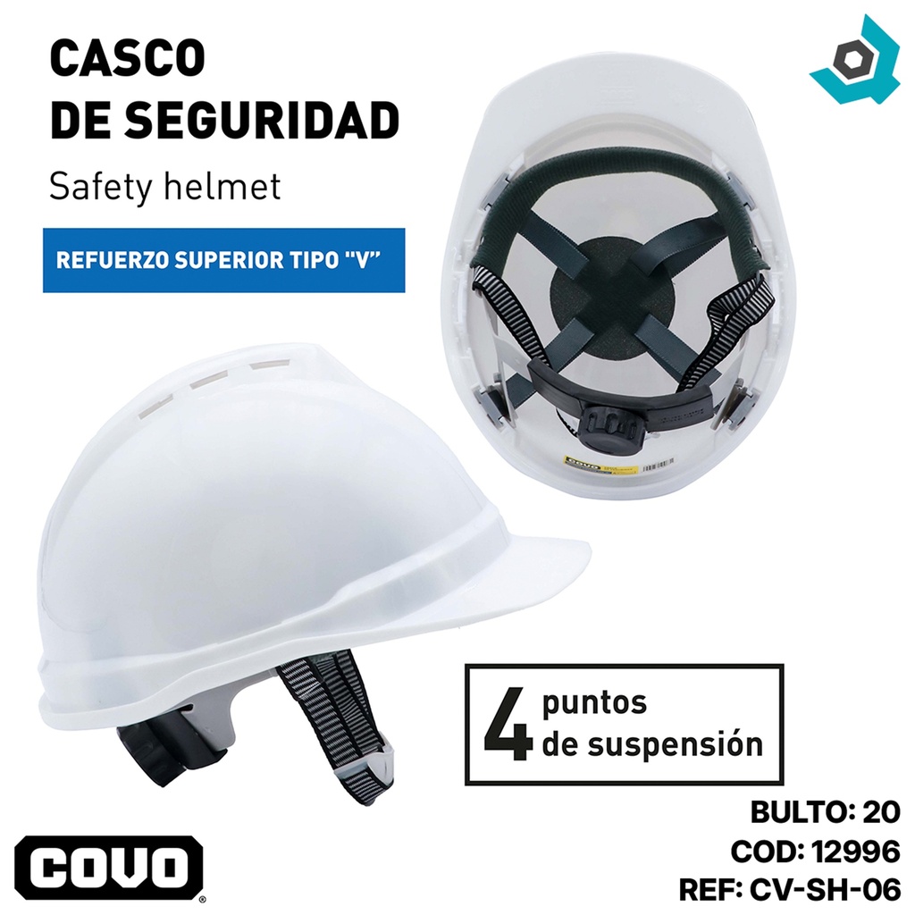 CASCO DE SEGURIDAD BLANCO COVO