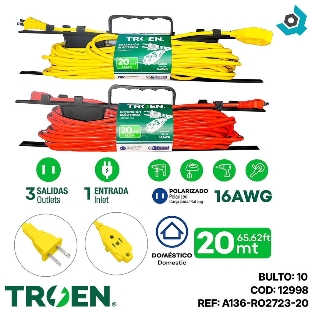 EXTENSION ELECTRICA 20M TROEN