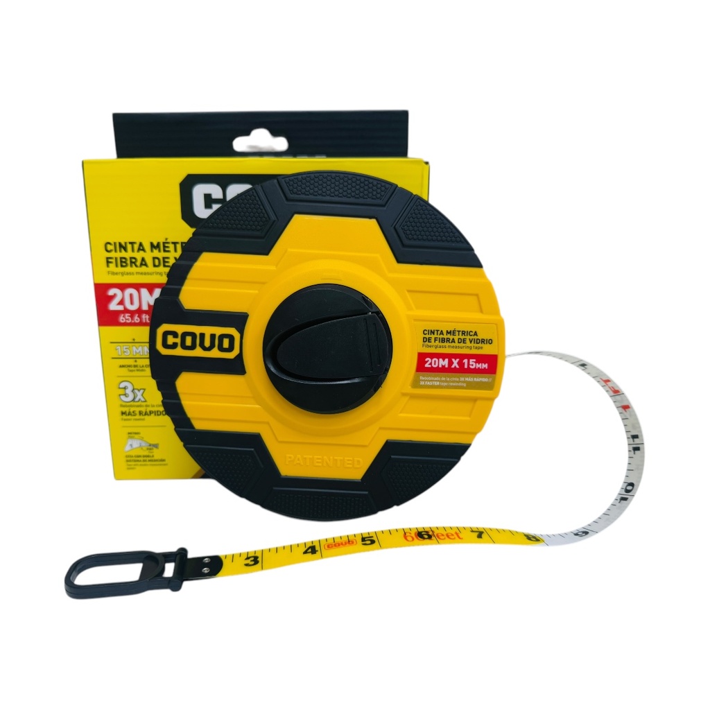 CINTA METRICA 20M FIBRA DE VIDRIO COVO