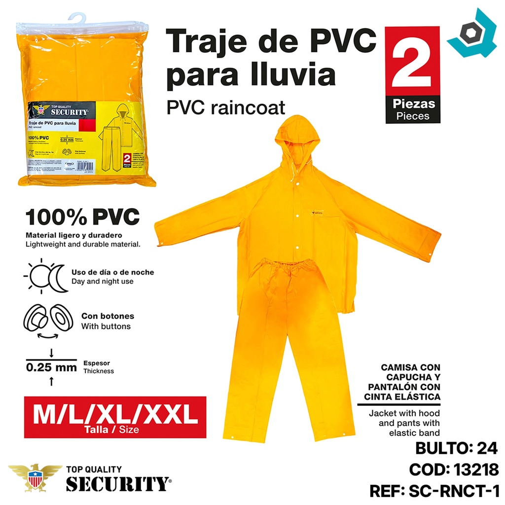 TRAJE IMPERMEABLE XL SECURITY