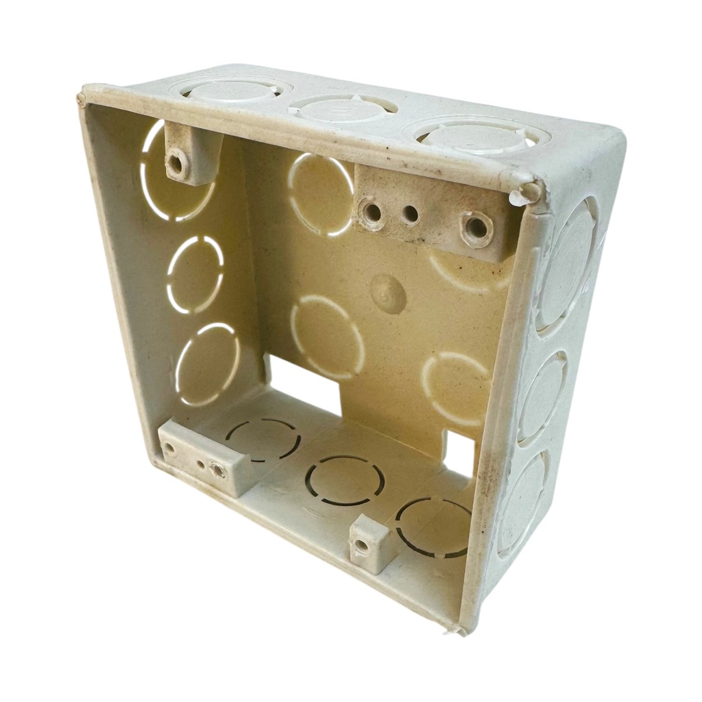 CAJETIN ELECTRICO 4"X4" DE PVC BLANCO