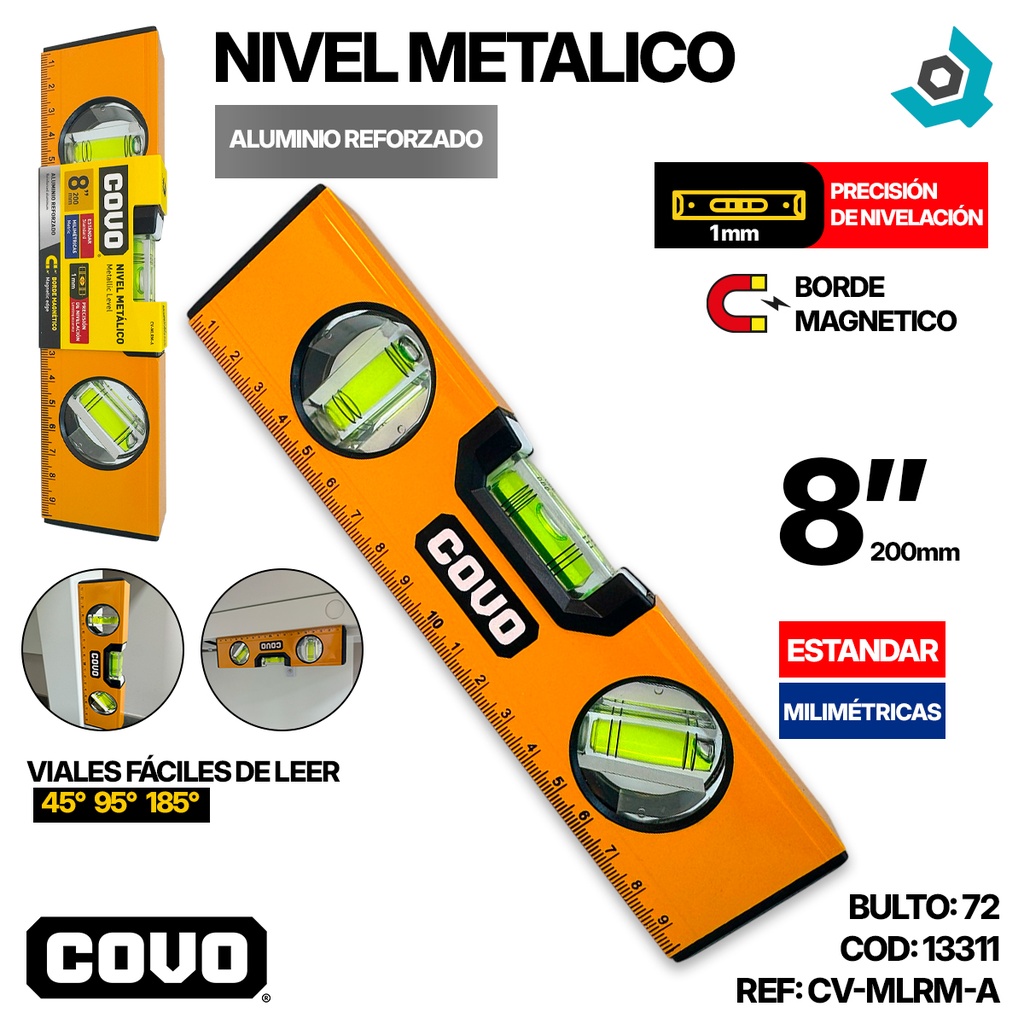 NIVEL METALICO 8" COVO