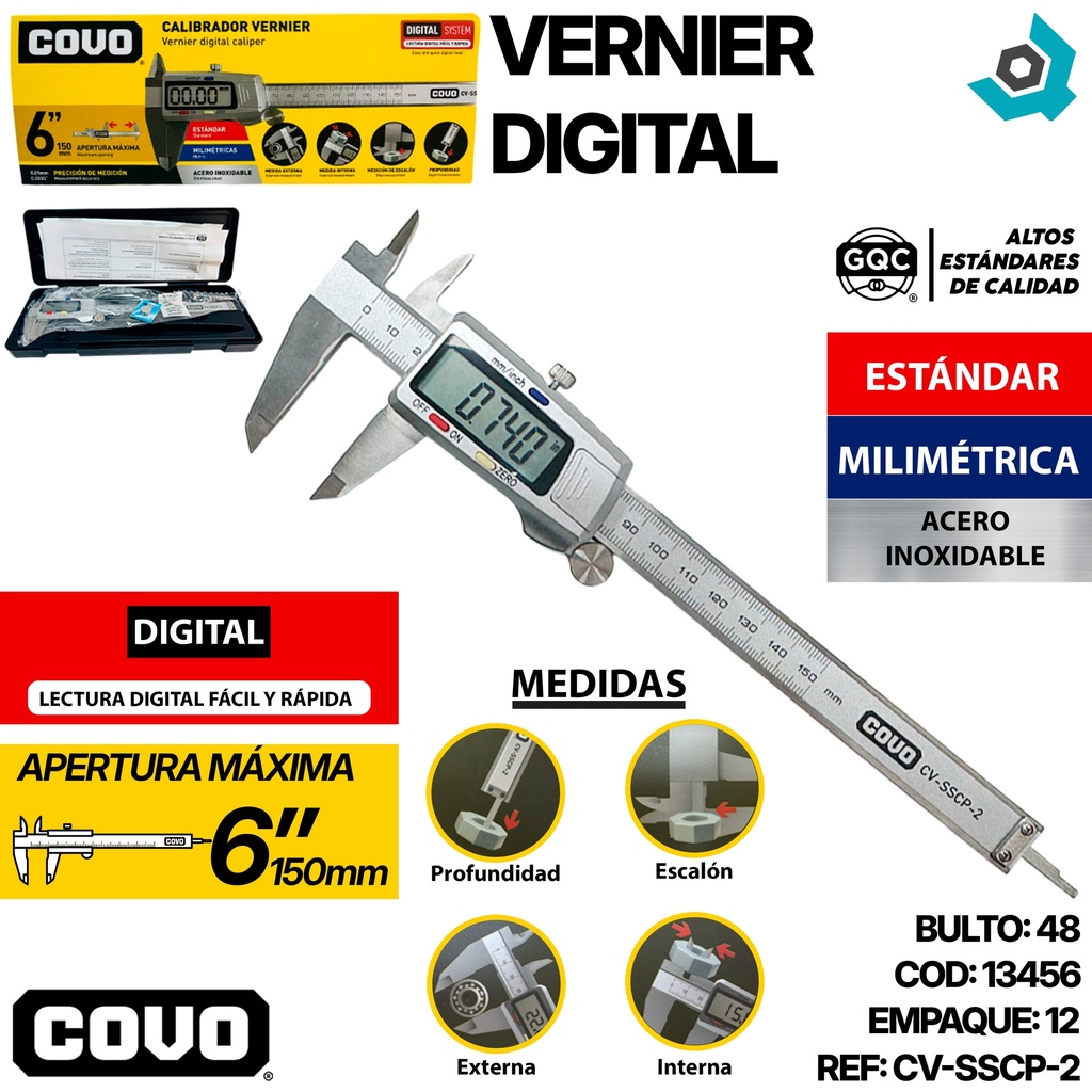 VERNIER DIGITAL 6" COVO