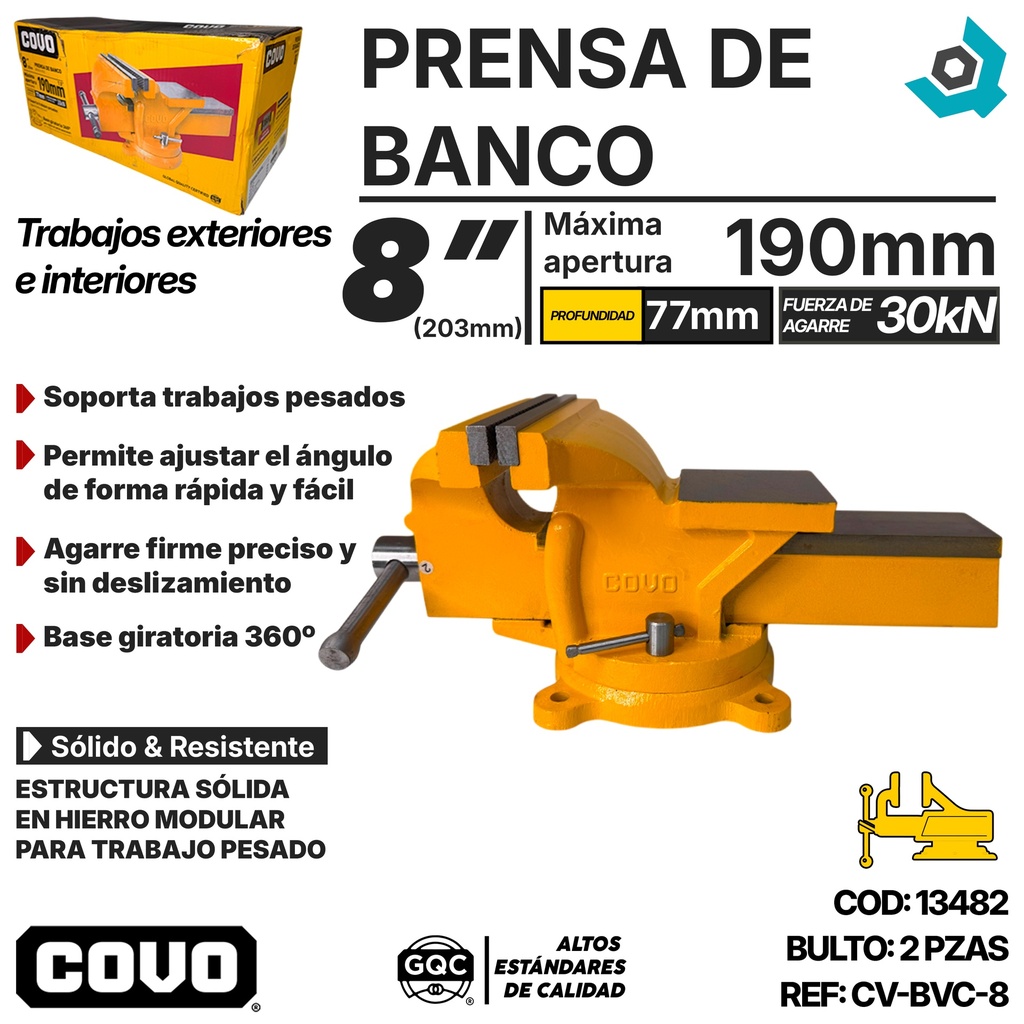 PRENSA DE BANCO 8" COVO