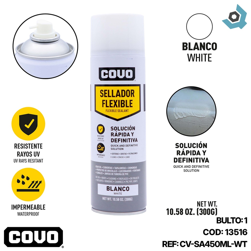 SELLADOR FLEXIBLE BLANCO 300G COVO