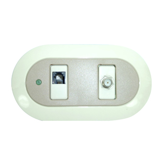 TOMACORRIENTE DOBLE TV Y TELF FP202GREY-108-109-P