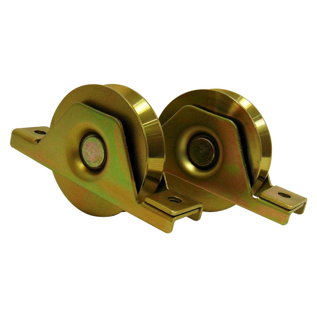 RUEDA O ROLDANA PARA PORTON 90MM - 3 1/2" DORADAS