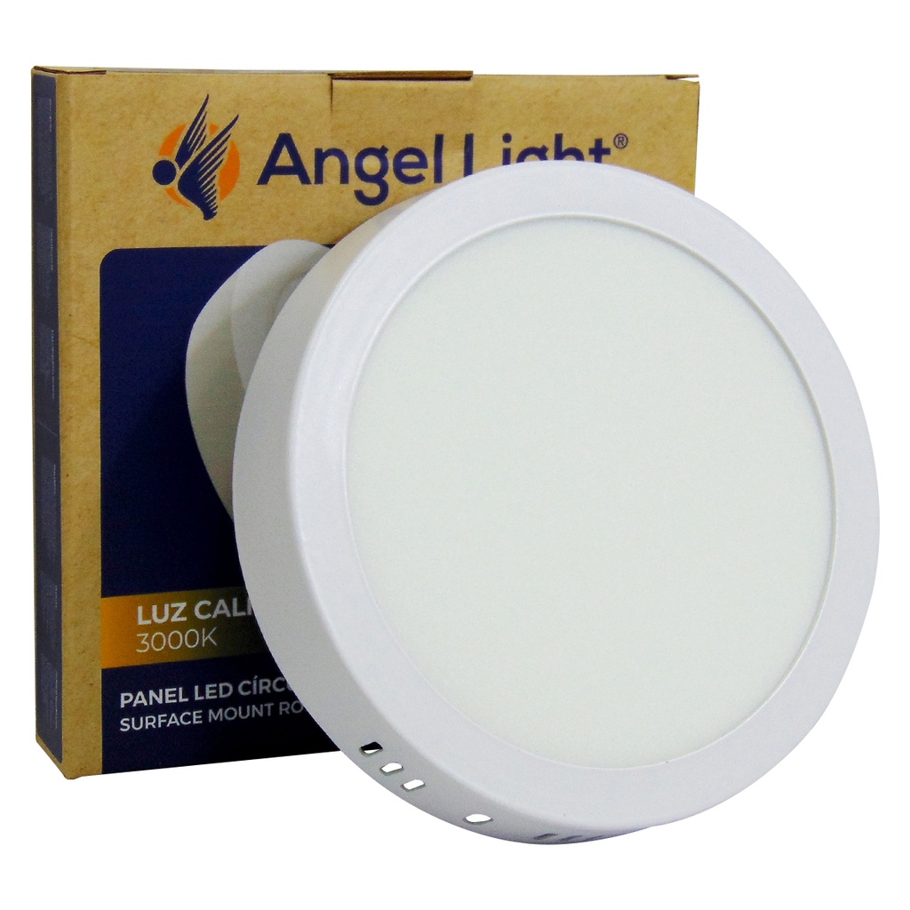 LAMPARA LED SUPERFICIAL REDONDA 12W 6.4" LUZ CALIDA ANGEL LIGHT