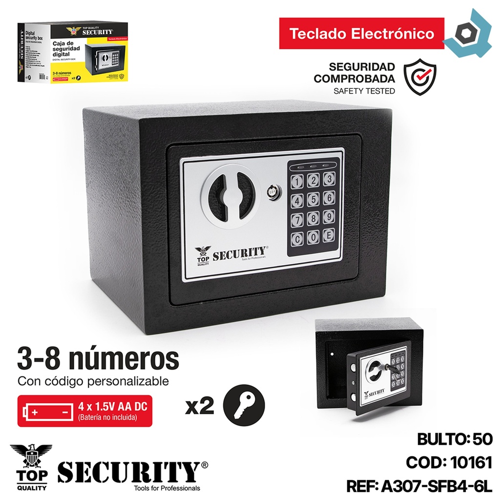 CAJA DE SEGURIDAD DIGITAL 8 DIGITOS SECURITY