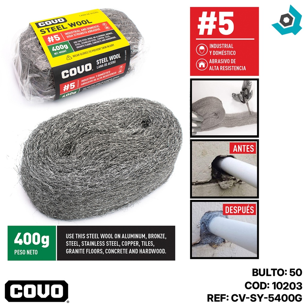 LANA DE ACERO #5 400G COVO
