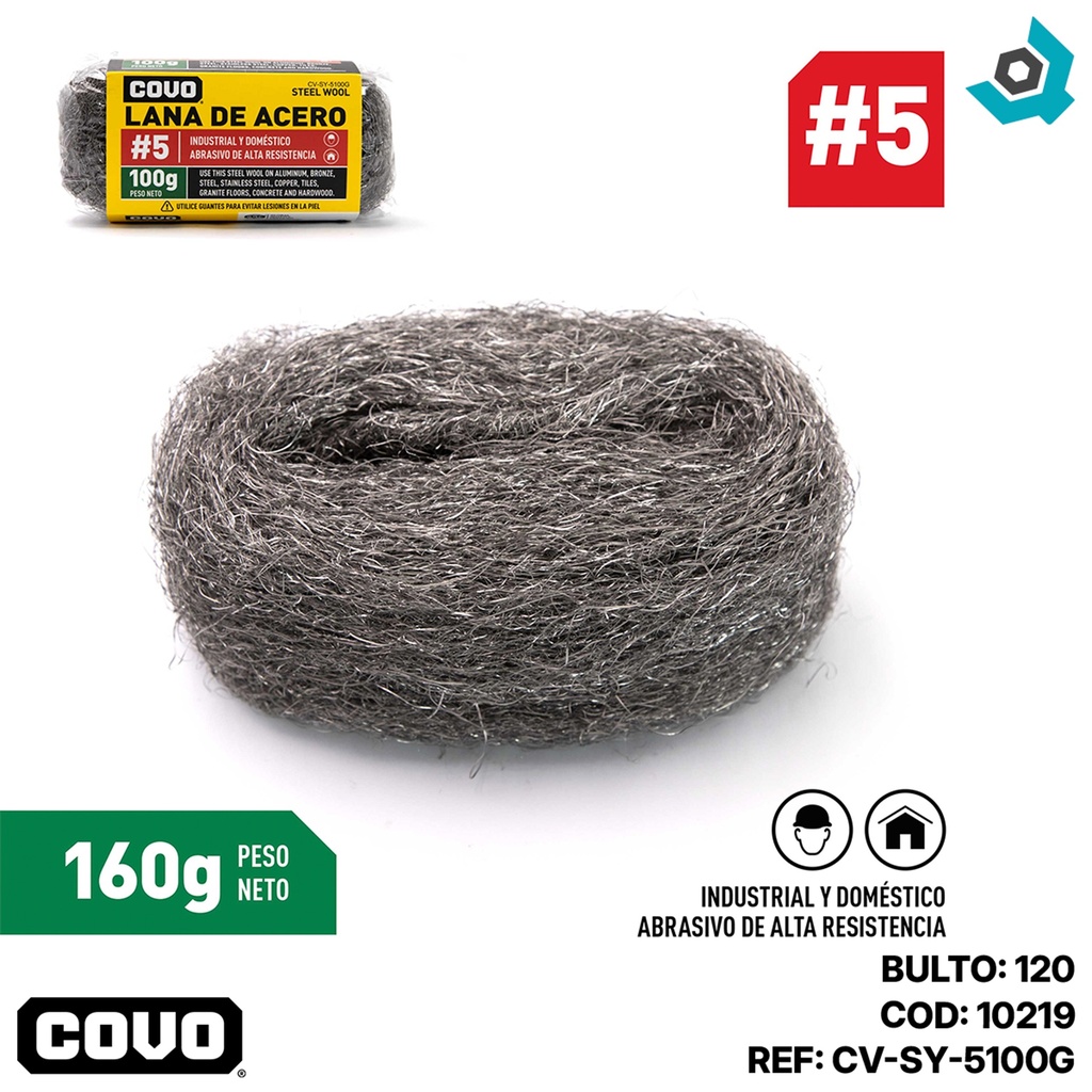 LANA DE ACERO #5 100G COVO