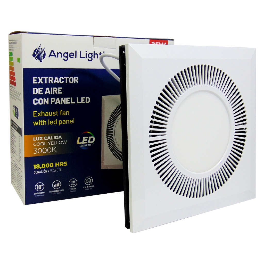 EXTRACTOR DE AIRE 10" CON PANEL LED ANGEL LIGHT