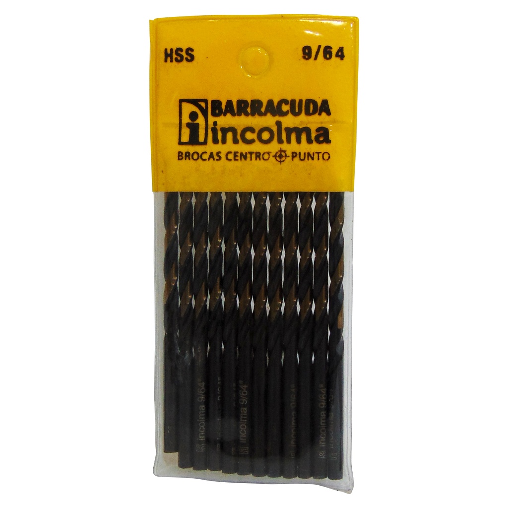 MECHA PARA HIERRO 9/64" 12 PIEZAS BARRACUDA