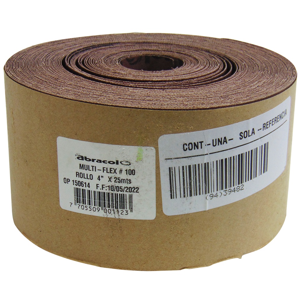 ROLLO MULTIFLEX 4" X 25MTS GRANO 100 ABRACOL