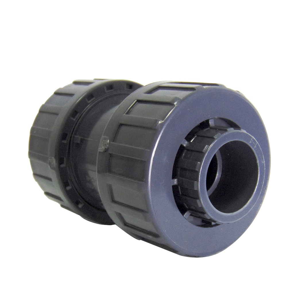VALVULA CHEQUE DOBLE UNIVERSAL 3/4" DE PVC SIN ROSCA TUBRICA